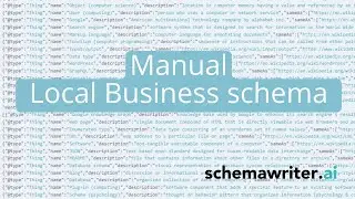 Manual Local Business schema in schemawriter
