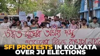 SFI protests in Kolkata, demands student elections at Jadavpur University