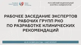 РАБОЧЕЕ ЗАСЕДАНИЕ ЭКСПЕРТОВ РАБОЧИХ ГРУПП РКО ПО РАЗРАБОТКЕ КЛИНИЧЕСКИХ РЕКОМЕНДАЦИЙ