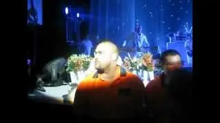 Faith no More @ Brixton Academy London (Patton's kidding a security guy, and jumps into the crowd)