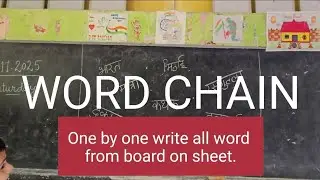 WORD CHAIN / NO BAG DAY ACTIVITY