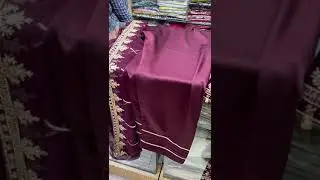 3pc velvet dress SML with chiffon embroidery duappta and raw silk trouser