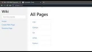 Project 1 : Wiki - CS50’s Web Programming with Python and JavaScript