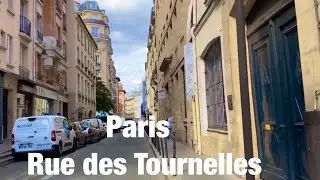 Paris city   Rue des Tournelles  Paris, France 4K