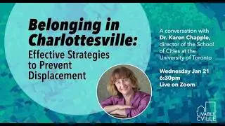 Belonging In Charlottesville: Effective Strategies to Prevent Displacement