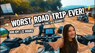 600 KM in 12 Hours😭&hellip; Worst Road Conditions Ever! | Mumbai &rarr; Goa episode 4