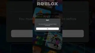 You must reset your password before continuing.😭😭 #roblox #shorts #viralvideo