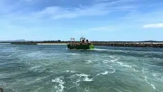 The Island Trader arriving from Lord Howe Island on its fortnightly sortie for provisions.
