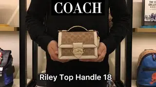 Coachbag Riley Top Handle 18 Comparison of large size and small size 對比18和22的大小 粉筆白色 [廣東話有字幕]