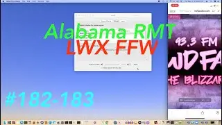 Sep 2020 Alabama Required Monthly Test &  NWS Sterling Flash Flood Warning on WDFA (EAS #182-183)