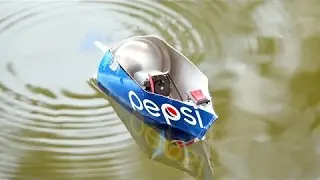 How To Make A Electric Motor Pepsi Boat - Toy Motor Boat DIY