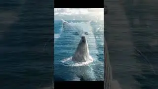 A cat exploring the ocean from a whale&rsquo;s back 🐱🐋 #CatShorts #Whale #FantasyShorts #ViralShorts