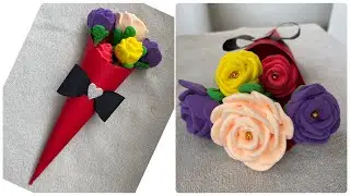 Friendship day special gift idea, bouquet clay idea @Crafterarchu1 #diy #howtomake #clayidea