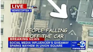 Crowd Chase Kai Cenat Car