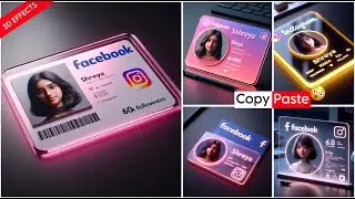 How to create Instagram Viral 3D Ai Social media ID cards | Just a 