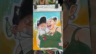 Nice couple I drew 💙 #caricature #funny #streetart #art