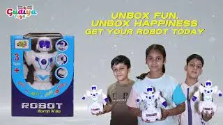 🤖 Robot Bump &lsquo;N&rsquo; Go Toy for Kids | Lights, Music & Auto Movement | Gudiya Toys