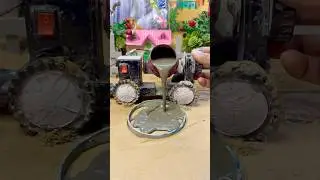 DIY mini handpump stand making black cement science project #project #handpump #minitractor