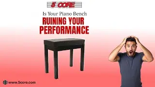 5 Core Adjustable Piano Bench | Solid Wood Keyboard Stool 3.25