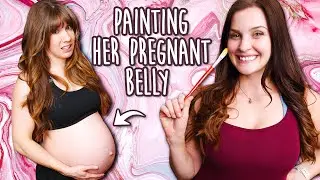 PAINTING MY BFF'S PREGNANT BELLY! (Incredibly Realistic Pregnant Belly Painting)
