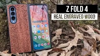 This engraved wood Anime Case is 🔥Galaxy Z Fold 4