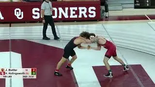 Indiana vs Oklahoma Duals Men's College Wrestling Highlights 2025 | Buttler vs Hollingsworth