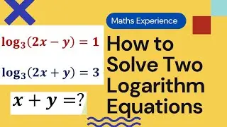 How to solve two logarithm equations simultaneously