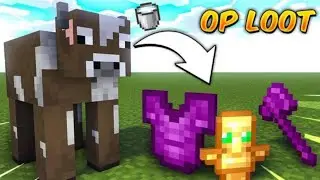 Minecraft But Cows Gives Op Items 🔥