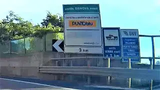 Autostrada A7 - Uscita casello Genova Ovest #AutostradaA7 #GenovaOvest #MotorwayGenoa