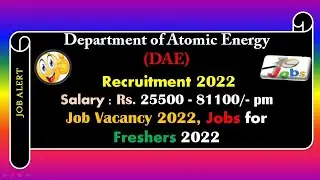 😍 Government jobs 2022:DAE Recruitment 2022|Freshers|Job News|Jobs|Job vacancy 2022|Latest Job☹️💕