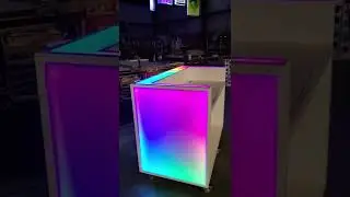 DJ booth with TV