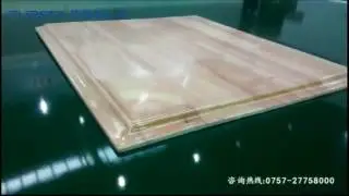 Groove door with UV coater painting production line