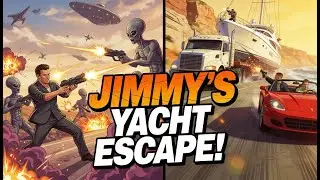 The ALIEN INVASION & Jimmy's YACHT Escape GAMEPLAY in GTA 5 || DJS Arena #4