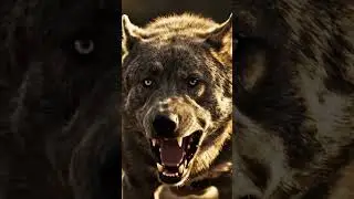 Fearless Pitbull Fights a Gray Wolf to Protect His Owner