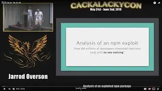 CackalackyCon1 - Jarrod Overson - Analysis of an exploited npm package