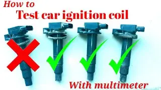 How to test car ignition coil with multimeter.