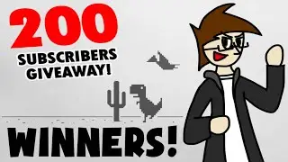 The WINNERS of my 200 Subs Gift Cards Giveaway! Chrome Dinosaur game ―TreyGamr58