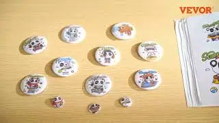 VEVOR Button Maker Machine: Create Custom Badges Effortlessly with This All-In-One Kit!