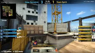 Team Spirit vs Vega Squadron - Map 1 [Vertigo]  СIS Minor Closed Qualifier (StarLadder Major 2019)