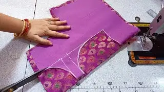 Beautiful model boat neck blouse back neck design cutting and stitching #backdesign #blouse 