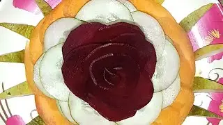 Salad decoration ideas & || beetroot cucumber carrot beetroot & || flower  🌹🌹🌹🌹🌹