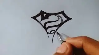 How To Draw Superman Logo || Superman Logo Tattoo Drawing Step By Step