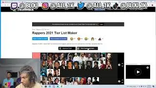 B Lou RANKS RAPPERS IN A TIER LIST 2021