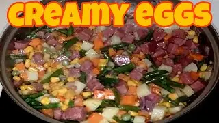 HOW TO MAKE CREAMY EGGS With MIXED VEGETABLES | OragonVlogs