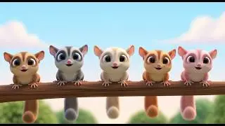 Five Little Baby Sugar Gliders Hop Hop Hop | Kids Songs & Nursery Rhymes