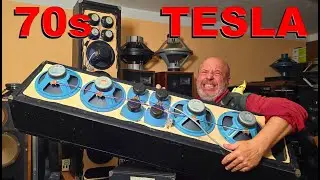 70s Vintage TESLA SPEAKERS Fullrange ARO 669 Tweeter ARV 261 - ELEKTRONIKA PRAHA RS 516 Speaker Box