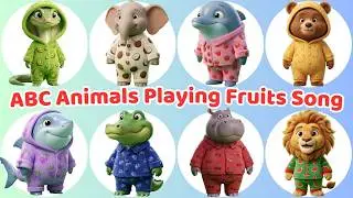ABC Animal & Fruit Song 🐊🍎 Matching Outfit Family Fun | Kids Alphabet Sounds Song ABC Learning Kids!