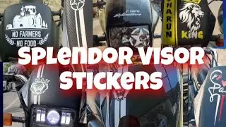 visor stickers for bikes | splendor visor stickers for bike | visor stickers | visor new stickers