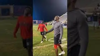 Legendary WR Terrell Owens lines up against JSU DB C.J Holmes at Deion Sanders&rsquo; Camp. 6/18/21