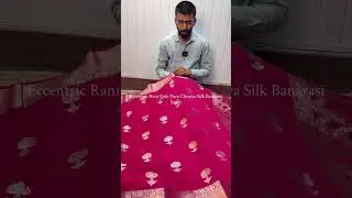 Eccentric Rani Pink Shade Pure Chiniya Silk Banarasi Saree with Sona Roopa Buta Add Ons- Ready To